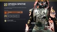 Destiny 2 Ophidia's Spathe (Image source Destiny 2 the game)